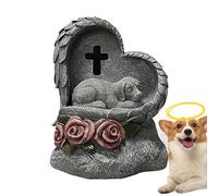 Piedra conmemorativa de perro, lápidas de perro, marcador de tumba de gato, memoria solar para mascotas, letrero conmemorativo de mascotas, estatua de gato durmiente, decoración de jardín para