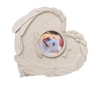 Piedra conmemorativa para la pérdida de un perro, piedra conmemorativa para perros, piedra conmemorativa de jardín | Piedra conmemorativa para perros de resina con marco de fotos, honra a tu querida