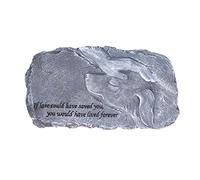 Piedra conmemorativa para mascotas, lápidas para perros, piedras conmemorativas para jardín con cita y forma única, resistente a la intemperie, personalizada para patio trasero al (color roca)