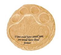 Piedra conmemorativa para mascotas, Piedra conmemorativa para perros | Marcador serio de mascotas con estampado de patas | Resina hermosas piedras conmemorativas para mascotas, perros, decoración del