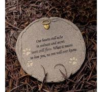 Piedra Conmemorativa para Mascotas - Placa con Huella de Pata - Placas Conmemorativas para Exteriores - Adorno de Homenaje y Duelo para el Recuerdo de Mascotas