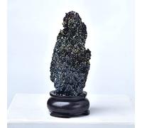 Piedra cruda de cristal natural colorida, carburo de silicio, piedra semipreciosa para decoración de carbón, soporte gratuito, 1 unidad, aleatorio, 150-200 g