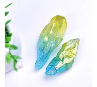 Piedra cruda de cristal natural galvanizado, especímenes de cuarzo en bruto coleccionables, piedras preciosas crudas para pecera, decoración del hogar, estilo 4, 1 pieza