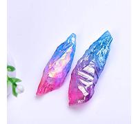 Piedra cruda de cristal natural galvanizado, especímenes de cuarzo en bruto coleccionables, piedras preciosas crudas para pecera, decoración del hogar, estilo 5, 1 pieza