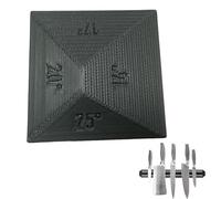 Piedra de afilar - Guía de ángulo, herramienta de corte de 5 x 5 x 3 cm para cocinar la preparación de alimentos, base antideslizante con cuña 3D, accesorios de cocina, bloque de molienda para el