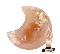 Piedra de ágata en flor de cerezo, huesos de cereza, forma de luna, flor de piedras preciosas naturales, regalo para mujeres y hombres, ágata de natural para decoración de habitaciones Veeteah