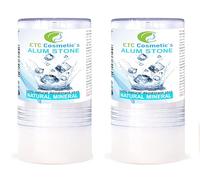 Piedra de alumbre 2 x 115gr, desodorante mineral natural, vegano | tiene un efecto antiséptico, no obstruye los poros, loción para después del afeitado, usarse para prevenir la irritación de la piel