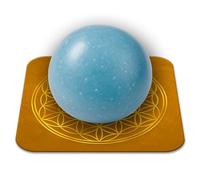 Piedra de Angelita Natural Pulida 2-3 cm Calidad Premium | Calmación, Comunicación y Conexión Espiritual | Flor de la Vida Incluida | Guía Práctica & Meditación Ofertss | Regalo Bienestar | 1 unidad