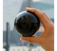 Piedra de bola de cristal de obsidiana negra natural de 80 mm para la decoración del hogar de la adivinación de Fengshui