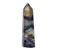 Piedra de calcita con punta de cristal natural, obelisco, varita de cuarzo, adorno para decoración del hogar, color aleatorio, 50-60 mm