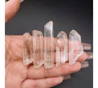 Piedra de columna de cristal de cuarzo transparente natural sin pulir de 100 g, varita de piedra mineral de roca, regalo para decoración del hogar