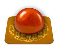 Piedra de cornalina natural pulida de 2 a 3 cm de calidad premium | Vitalidad, confianza y creatividad | Flor de la vida incluida | Guía práctica y meditación offertss | Regalo Zen Bienestar | 1