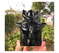 Piedra de Cristal 1 Pieza de decoración for el hogar Tallada en Cristal de obsidiana Natural de 10,8 cm Collar con Soporte para Piedra de Cristal