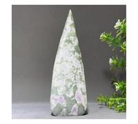 Piedra de Cristal Adornos Decorativos for el hogar de Jade Verde Natural de Forma Libre Collar con Soporte para Piedra de Cristal(224g 142mm)