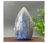 Piedra de Cristal Antorcha de Forma Libre Azul Natural for decoración del hogar Collar con Soporte para Piedra de Cristal(142g 77mm)