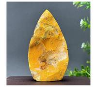 Piedra de Cristal Antorcha de Jaspe Natural de Forma Libre, Mineral en Bruto, Piedra for decoración del hogar Collar con Soporte para Piedra de Cristal(142g 86mm)