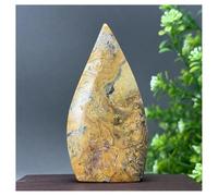 Piedra de Cristal Antorcha Decorativa for el hogar de ágata Loca Natural de Forma Libre Collar con Soporte para Piedra de Cristal(136g 96mm)