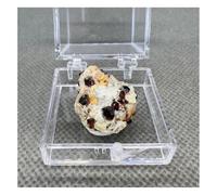 Piedra de Cristal Caja de muestras minerales de simbiosis Natural, tamaño 3,4 cm Collar con Soporte para Piedra de Cristal(Type G)