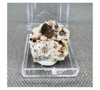 Piedra de Cristal Caja de muestras minerales de simbiosis Natural, tamaño 3,4 cm Collar con Soporte para Piedra de Cristal(Type A)