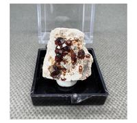 Piedra de Cristal Caja de muestras minerales de simbiosis Natural, tamaño 3,4 cm Collar con Soporte para Piedra de Cristal(Type C)