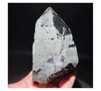 Piedra de Cristal Cristal Negro Natural, Cuarzo Negro, feldespato, Columna Vertebral de Cristal, decoración for el hogar Collar con Soporte para Piedra de Cristal