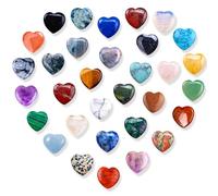Piedra de cristal curativo con forma de corazón, cristales de colores naturales para reiki, piedras preciosas para San Valentín, cumpleaños y día de la madre