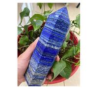 Piedra de cristal de cuarzo de lapislázuli natural, varita de cristal natural, antigüedades, exorciza espíritus malvados, dibujo de dinero, piedra semipreciosa, joyería de jade QINTINYIN Home