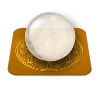 Piedra de cristal de roca natural pulida de 2 a 3 cm de calidad premium | Claridad, amplificación y purificación | Flor de la vida incluida | Guía práctica y meditación offertss | Regalo Zen Bienestar