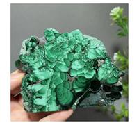 Piedra de Cristal Decoración del hogar con Piedra Preciosa Mineral en Bruto de Pizarra malaquita Natural Collar con Soporte para Piedra de Cristal(135g)