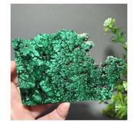 Piedra de Cristal Decoración del hogar con Piedra Preciosa Mineral en Bruto de Pizarra malaquita Natural Collar con Soporte para Piedra de Cristal(182g)