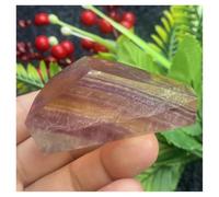 Piedra de Cristal Decoración del hogar de Cristal púrpura de Cuarzo de fluorita Multicolor Verde Natural Collar con Soporte para Piedra de Cristal(179g)