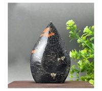 Piedra de Cristal Decoración for el hogar con Cuarzo Mineral de Jade Natural de Forma Libre Tipo antorcha Collar con Soporte para Piedra de Cristal(161g 85mm)