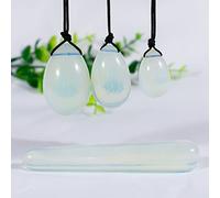 Piedra De Cristal En Polvo Natural Yoni Jade Egg Lady Kegel Fitness Aparato Muscle Tightening Ball Masaje,Conjunto De Clara De Huevo