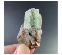 Piedra de Cristal Esmeralda Natural, fluorita, Piedra en Bruto, Cristal, espécimen Mineral, Cuarzo, Roca, decoración del hogar Collar con Soporte para Piedra de Cristal(J142 70g)