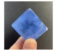 Piedra de Cristal Espécimen Mineral de Cuarzo en Bruto, Cristal de fluorita Azul, Piedra Natural, racimo de Cristales, decoración for el hogar Collar con Soporte para Piedra de Cristal(121g)