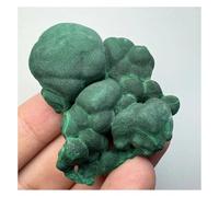 Piedra de Cristal Espécimen Mineral de malaquita Natural, Cristales de Cuarzo Collar con Soporte para Piedra de Cristal(36 * 45 * 22mm 51g)