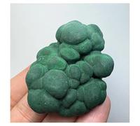 Piedra de Cristal Espécimen Mineral de malaquita Natural, Cristales de Cuarzo Collar con Soporte para Piedra de Cristal(48 * 56 * 29mm 89g)