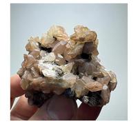 Piedra de Cristal Espécimen Mineral de simbiosis de Cristales internos Naturales Cristales de Cuarzo Collar con Soporte para Piedra de Cristal