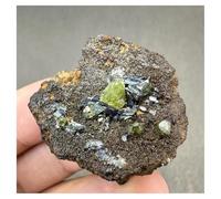 Piedra de Cristal Espécimen Mineral de simbiosis RARA Natural: Cristales de Cuarzo Collar con Soporte para Piedra de Cristal(16g 28 * 13 * 31mm)