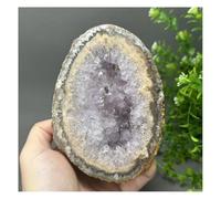 Piedra de Cristal Geoda de ágata roja de Natural States, Mineral en Bruto, racimo de Cuarzo for decoración del hogar Collar con Soporte para Piedra de Cristal(970g)