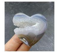 Piedra de Cristal Geoda de ágata roja Natural de Colores, cúmulo de Cristales pulidos, decoración de Roca Collar con Soporte para Piedra de Cristal(30g 47 * 45mm)