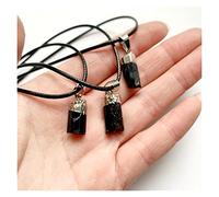 Piedra de Cristal Natural Colgante de piedra de turmalina negra Natural en bruto de cristal Natural, Protector de radiación, collar de piedra, cristal en bruto, joyería en bruto, envío directo, 1 ud.