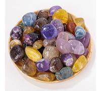 Piedra de cristal natural de 200 g, piedra rodante pulida con partículas grandes, piedra natural de color, piedra de fragancia expandida, piedra para decoración del hogar, 2-3 cm