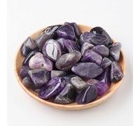 Piedra de cristal natural morada de 200 g, piedra pulida de partículas grandes, piedra natural de fragancia para decoración del hogar, 1,5-2 cm