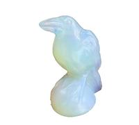 Piedra De Cristal Rosa Natural, Piedra De Ópalo De Cuervo, Figura De Animal Tallada A Mano, Artesanía Energética, Decoración Del Hogar Como Regalo,Piedra De Ópalo