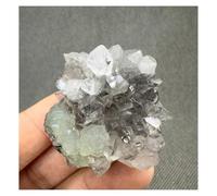 Piedra de Cristal Simbiosis de Cristales Naturales, especímenes minerales, Cristales de Cuarzo Collar con Soporte para Piedra de Cristal(40g 35 * 25 * 42mm)