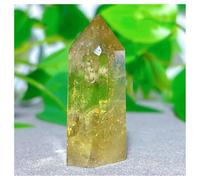 Piedra de Cristal Varita de Cristal de Cuarzo de Piedra Natural con Forma de Torre de Citrino for decoración del hogar Collar con Soporte para Piedra de Cristal(Type5)