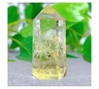 Piedra de Cristal Varita de Cristal de Cuarzo de Piedra Natural con Forma de Torre de Citrino for decoración del hogar Collar con Soporte para Piedra de Cristal(Type9)