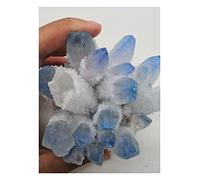 Piedra de Cuarzo Natural Fantasma Blanco Azul (Tamaño : 500-600g) decoración de la habitación (Size : 700-800g)