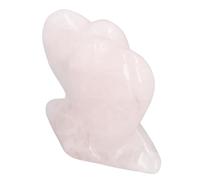 Piedra de cuarzo rosa, piedra energética de cristal, artesanía, decoración de escritorio, meditación, curación espiritual (corazones dobles)